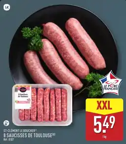 ALDI ST-CLÉMENT LE BOUCHER 8 SAUCISSES DE TOULOUSE offre