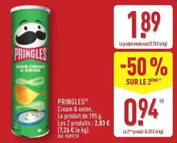 ALDI PRINGLES Cream & onion offre