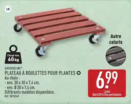 ALDI GARDENLINE PLATEAU À ROULETTES POUR PLANTES offre