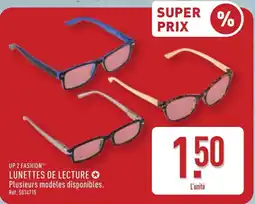 ALDI UP 2 FASHION LUNETTES DE LECTURE offre