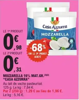 E.Leclerc Casa Azzurra Mozzarella offre