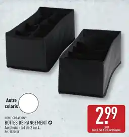 ALDI HOME CREATION BOÎTES DE RANGEMENT offre