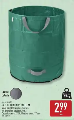 ALDI GARDENLINE SAC DE JARDIN PLIABLE offre