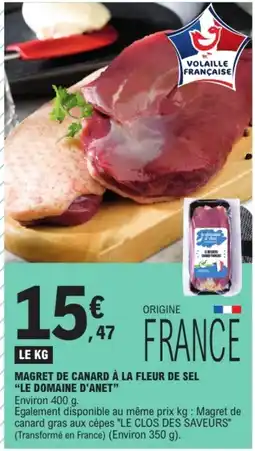 E.Leclerc LE DOMAINE D'ANET Magret de canard offre