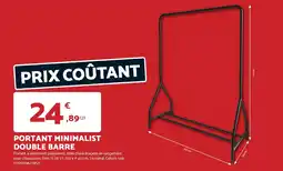 Bricomarché PORTANT MINIMALIST DOUBLE BARRE offre