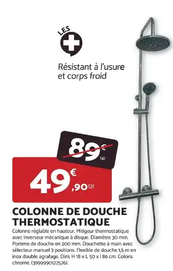 COLONNE DE DOUCHE THERMOSTATIQUE