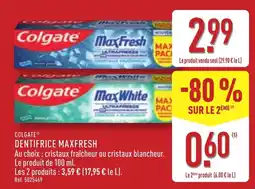 ALDI Colgate Dentifrice Maxfresh offre