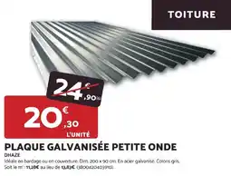 Bricomarché DHAZE PLAQUE GALVANISÉE PETITE ONDE offre