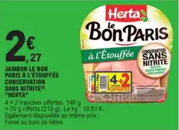 E.Leclerc Herta Jambon le Bon Paris offre