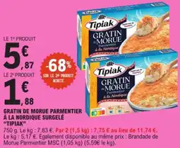 E.Leclerc Tipiak Gratin de Morue Parmentier à la Nordique offre