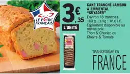 E.Leclerc Guyader Cake tranché jambon & emmental offre