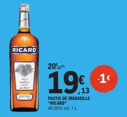 E.Leclerc RICARD PASTIS DE MARSEILLE offre