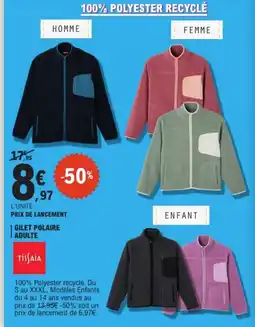 E.Leclerc Tissaia Gilet polaire adulte offre