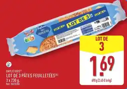ALDI DAYLICIOUS PÂTES FEUILLETÉES offre
