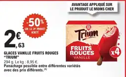 E.Leclerc Trium Glaces vanille fruits rouges offre
