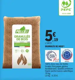 E.Leclerc PELLEX GRANULÉS DE BOIS offre