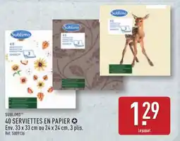 ALDI Sublimo Serviettes en papier offre