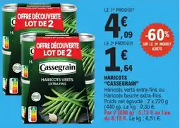 E.Leclerc Cassegrain Haricots verts offre