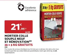 Bricomarché PRB Mortier colle souple offre