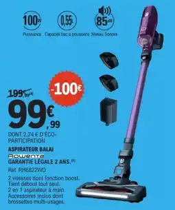 E.Leclerc ROWENTA ASPIRATEUR BALAI offre