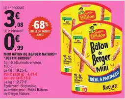 E.Leclerc Justin Bridou Bâton de Berger Mini offre