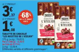 E.Leclerc Nestlé TABLETTE DE CHOCOLAT offre