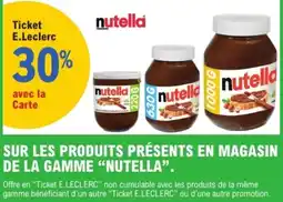 E.Leclerc Nutella offre
