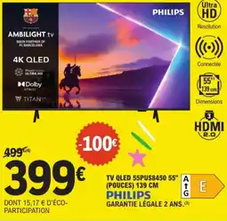 E.Leclerc PHILIPS TV QLED 55PUS8450 55" offre