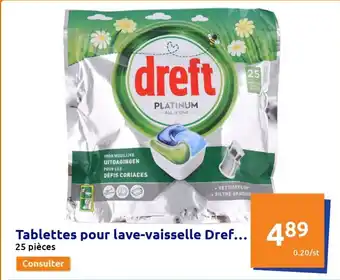 Action Tablettes Pour Lave-Vaisselle Dref offre