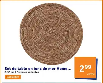 Set de table En Jonc de Mer Home