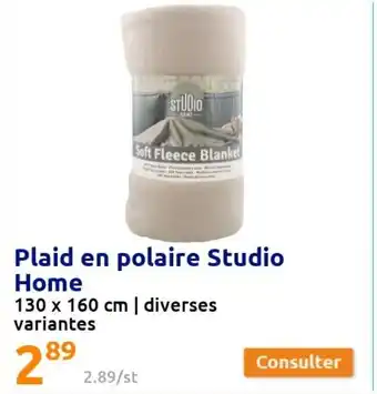 Action Plaid En Polaire Studio offre