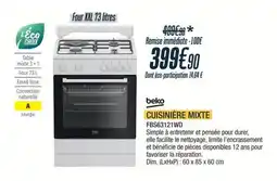 Proxi Confort beko CUISINIÈRE MIXTE offre