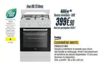 Beko CUISINIÈRE MIXTE