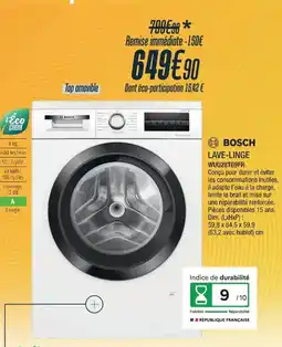 Proxi Confort BOSCH LAVE-LINGE offre