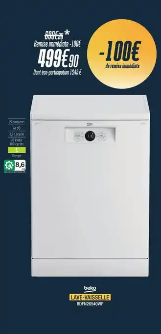 Beko LAVE-VAISSELLE