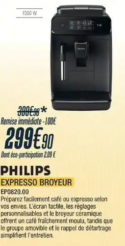 Proxi Confort PHILIPS EXPRESSO BROYEUR offre