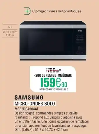 SAMSUNG MICRO-ONDES SOLO