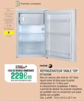 FAGOR RÉFRIGÉRATEUR TABLE TOP