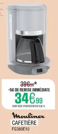 Extra Moulinex CAFETIÈRE offre