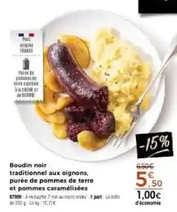 Thiriet Boudin noir traditionnel aux oignons offre