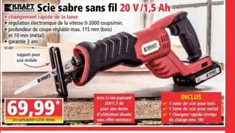 Norma Scie Sabre Sans Fil offre