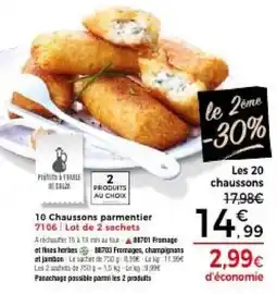 Thiriet Chaussons parmentier offre