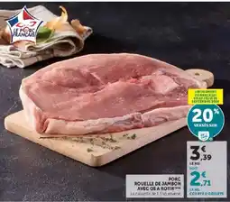 Hyper U Le Porc Français Porc rouelle de jambon avec os à rotir offre