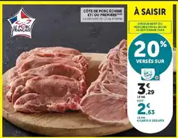 Hyper U Le Porc Français Côte de porc échine et/ou première offre
