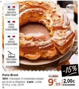 Thiriet Paris-Brest offre