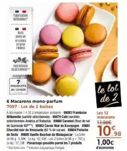 Thiriet 6 macarons mono-parfum offre
