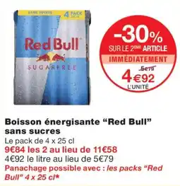 Monoprix Red Bull Boisson énergisante offre