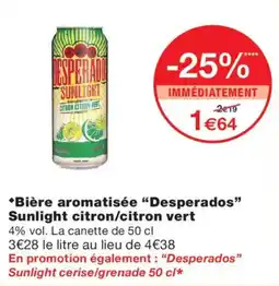 Monoprix Desperados Sunlight citron/citron vert offre