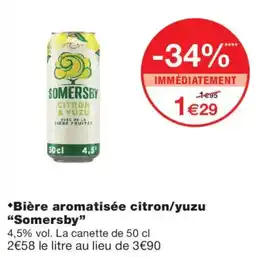 Monoprix Somersby Bière aromatisée citron/yuzu offre