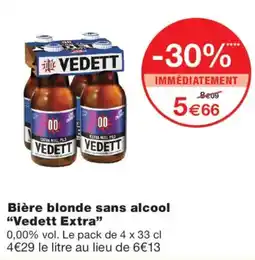 Monoprix VEDETT Bière blonde sans alcool offre